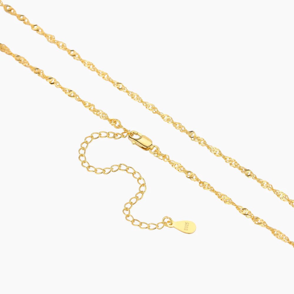 Twisted Singapore Chain Necklace - Nuriale