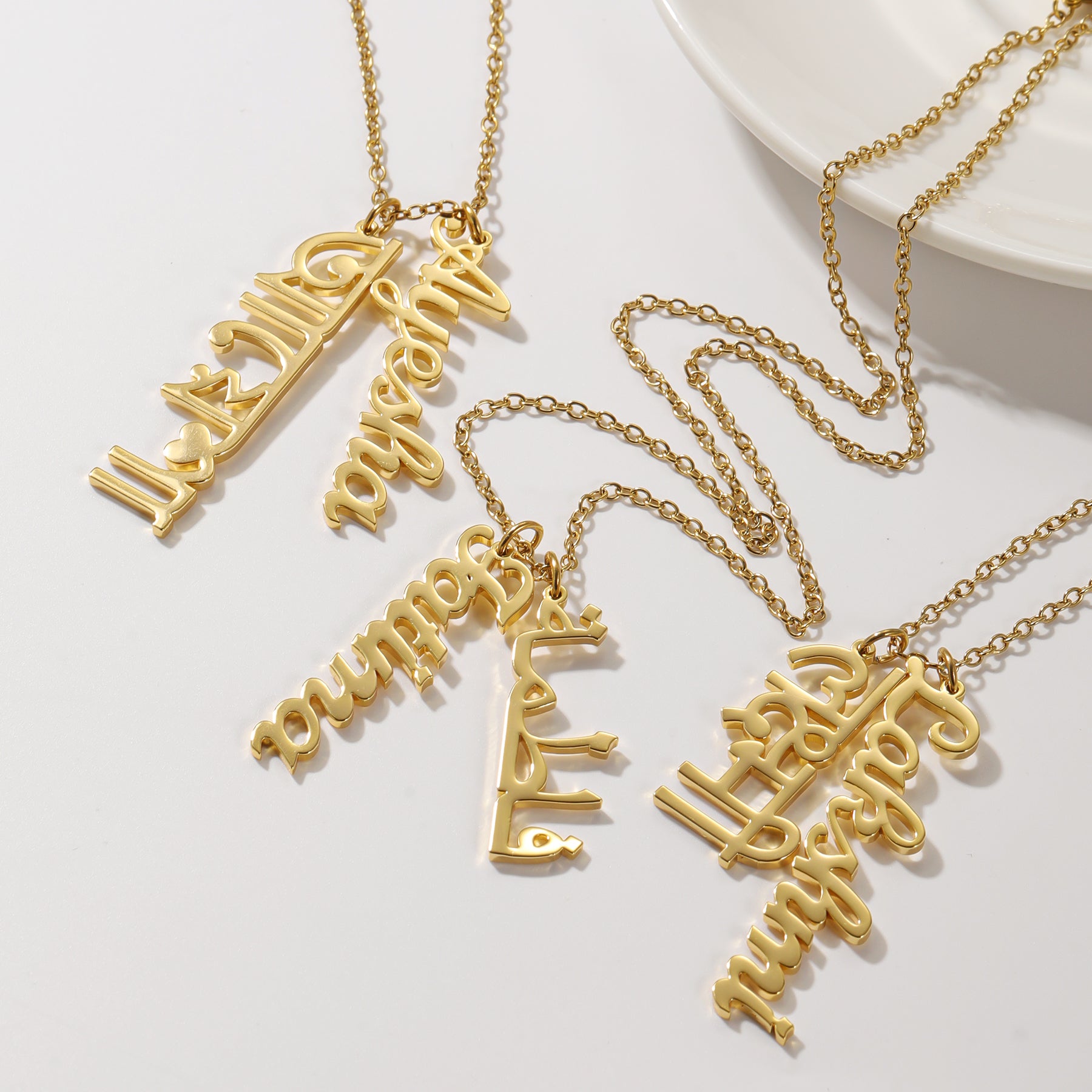 Custom Multi-Name Hanging Necklace - Nuriale