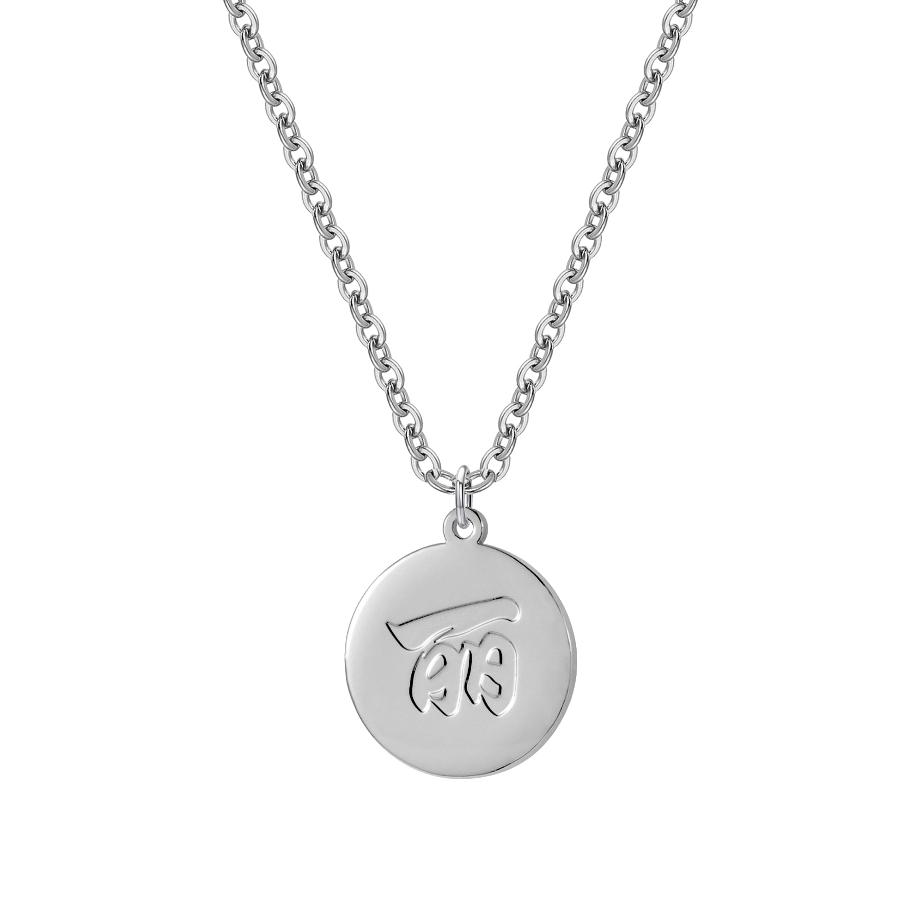 Classic Custom Round Charm Letter Necklace - Nuriale