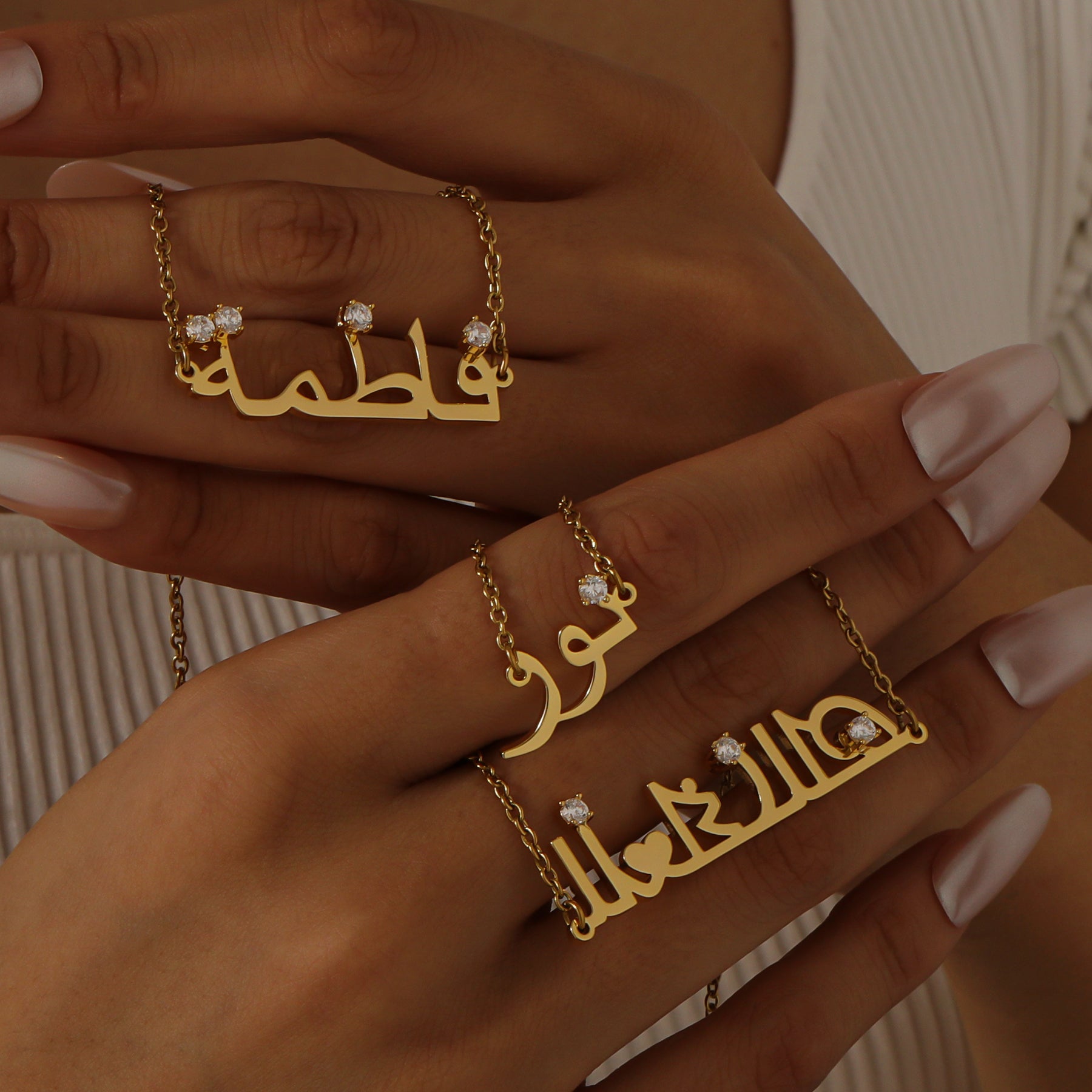 Custom Diamond Accent Name Necklace - Nuriale