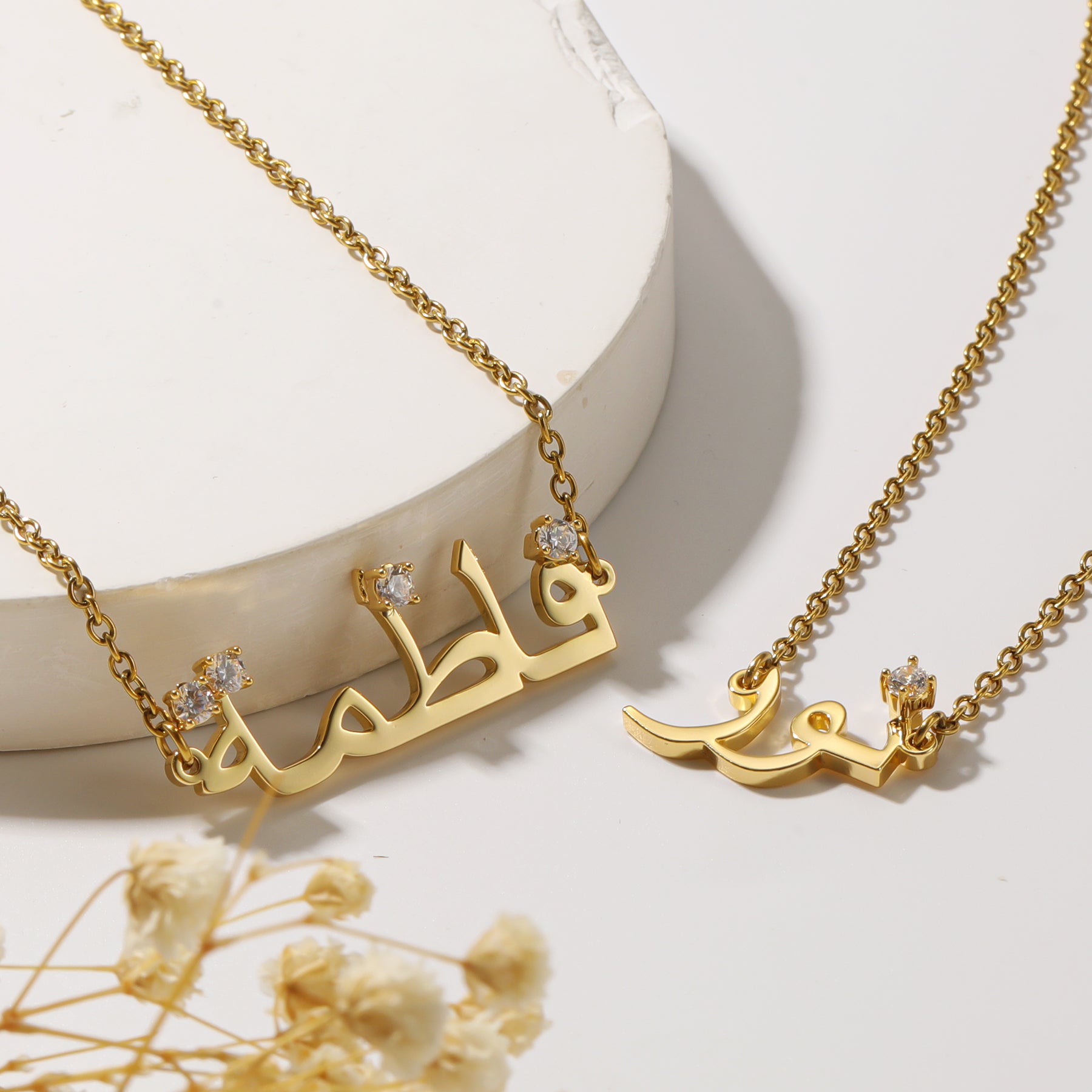 Custom Diamond Accent Name Necklace - Nuriale