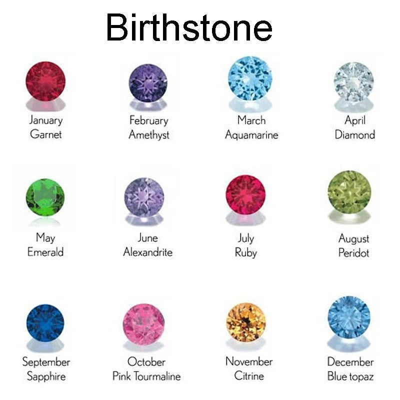 Custom Letter and Birthstone Charm Necklace - Nuriale