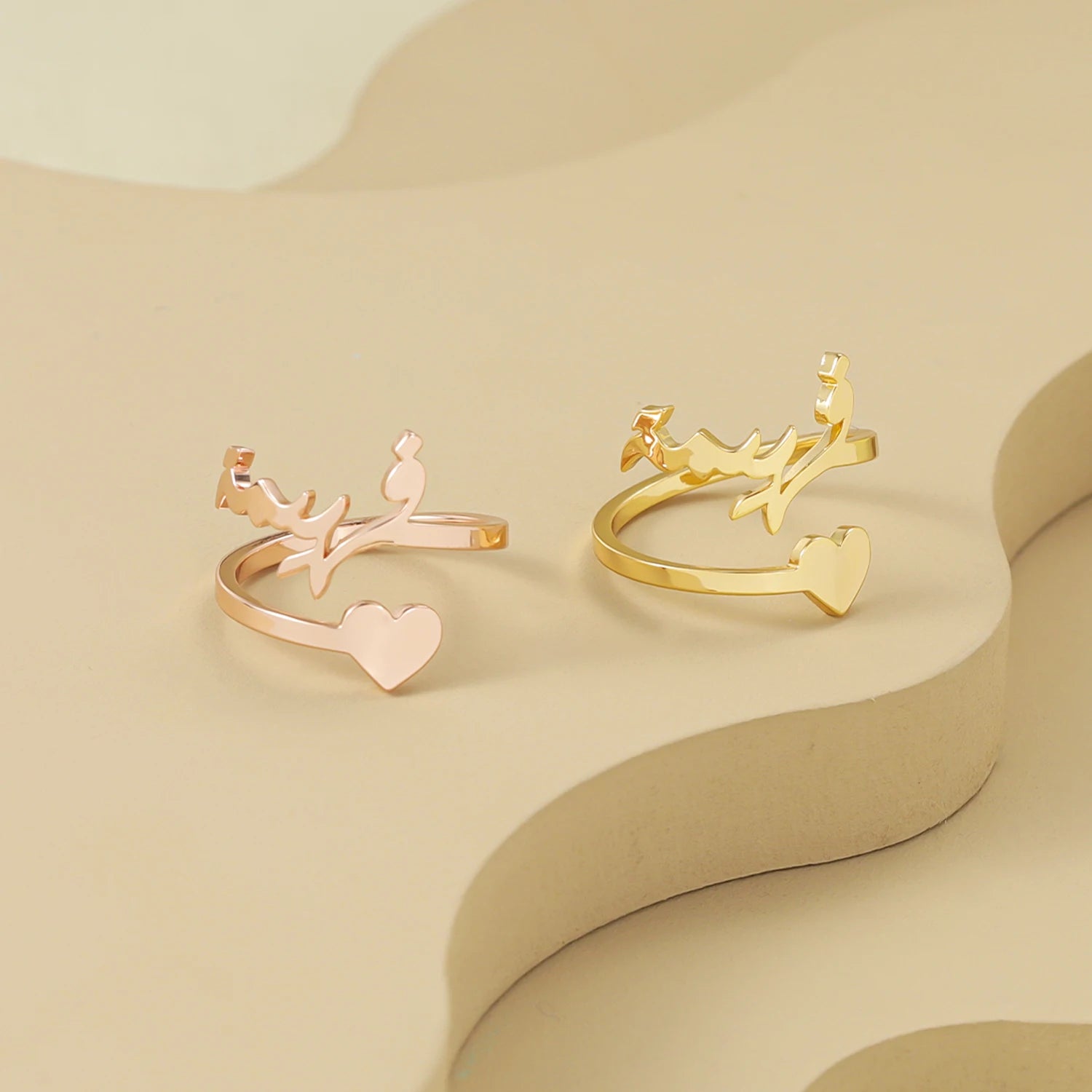 Personalized Custom Heart Name Ring - Nuriale