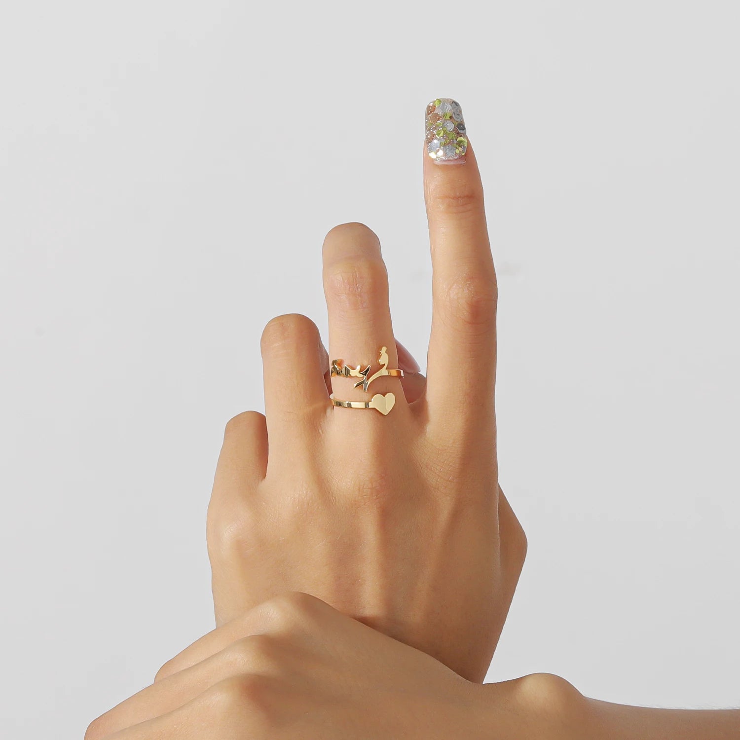 Personalized Custom Heart Name Ring - Nuriale
