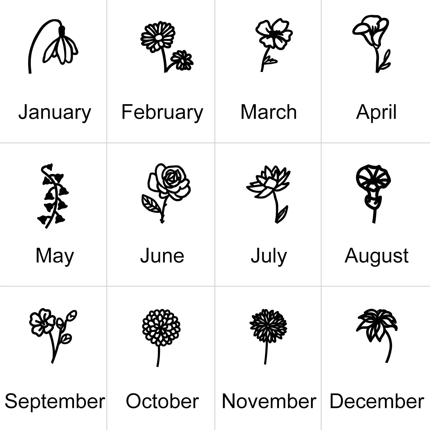 Personalized Birth Flower Drop Earrings - Nuriale