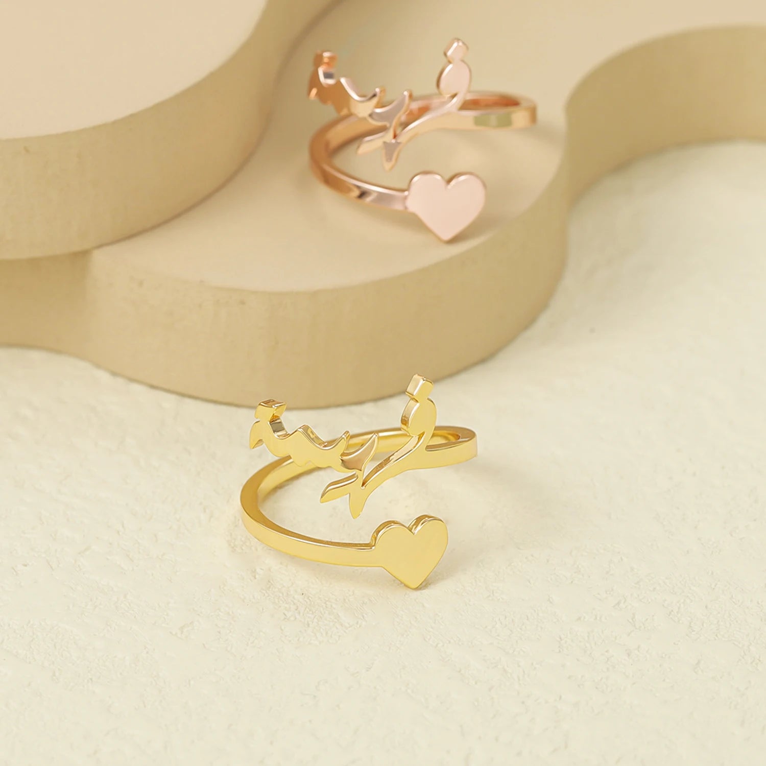 Personalized Custom Heart Name Ring - Nuriale
