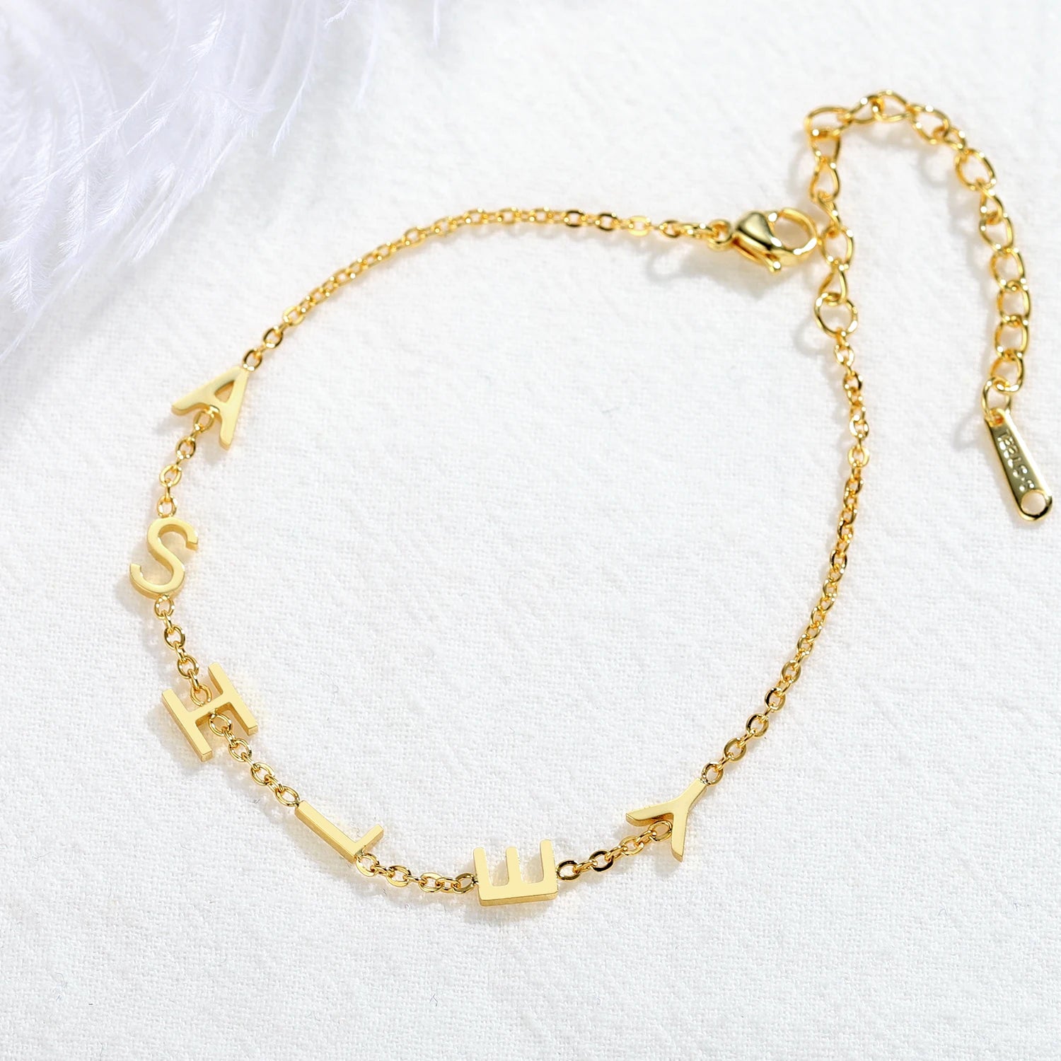 Custom Spaced Name Letter Anklet - Nuriale