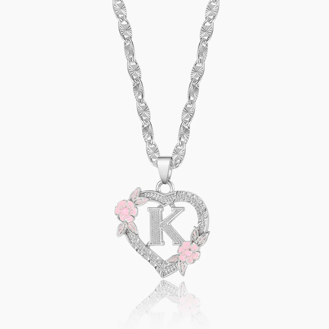 Flower Initial Necklace w/ Clip Chain - Nuriale