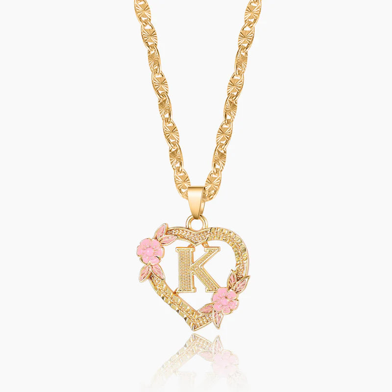 Flower Initial Necklace w/ Clip Chain - Nuriale