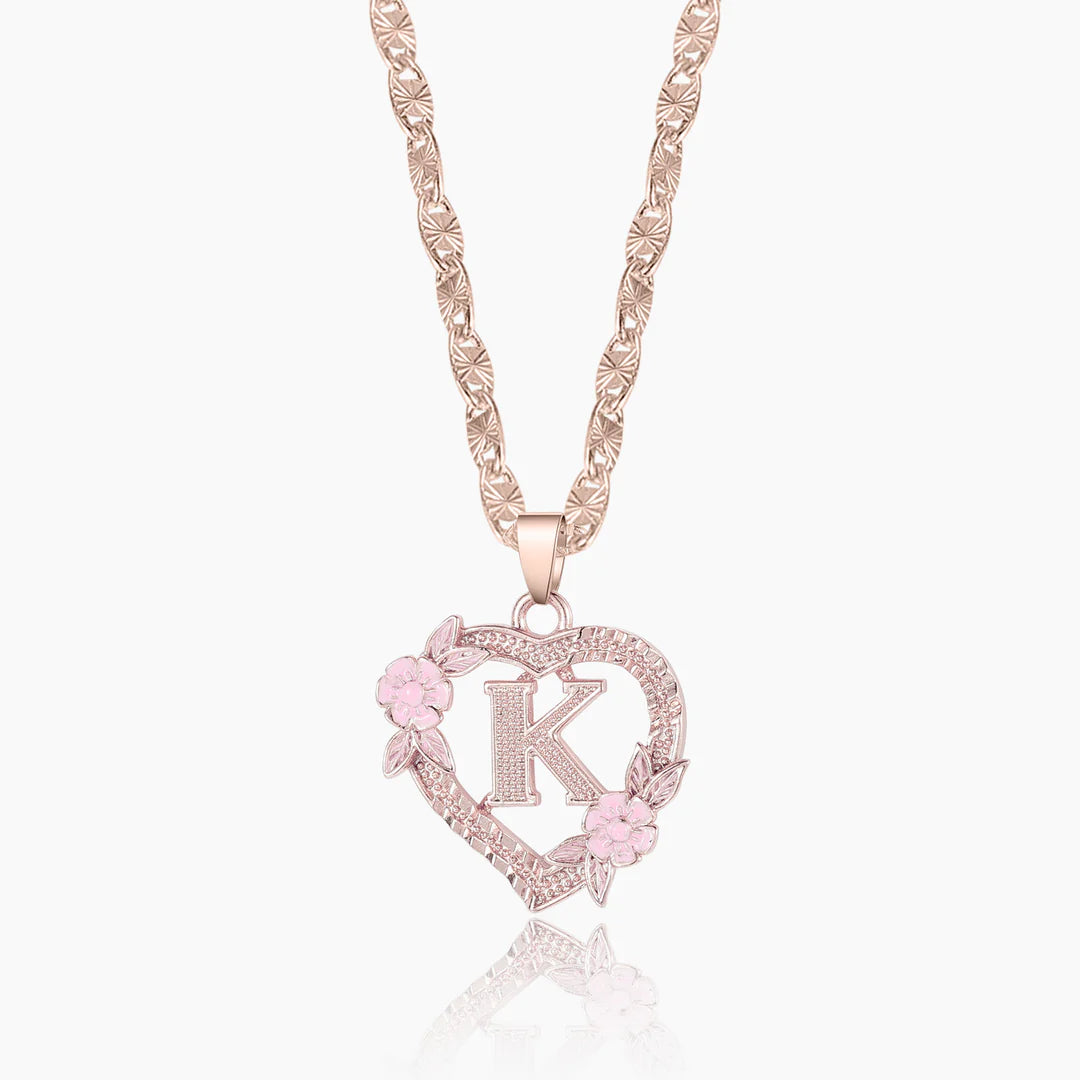 Flower Initial Necklace w/ Clip Chain - Nuriale