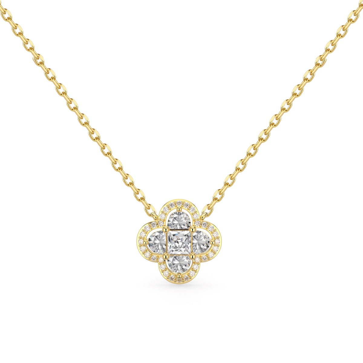 Sparkle Four-Leaf Clover Necklace - Nuriale