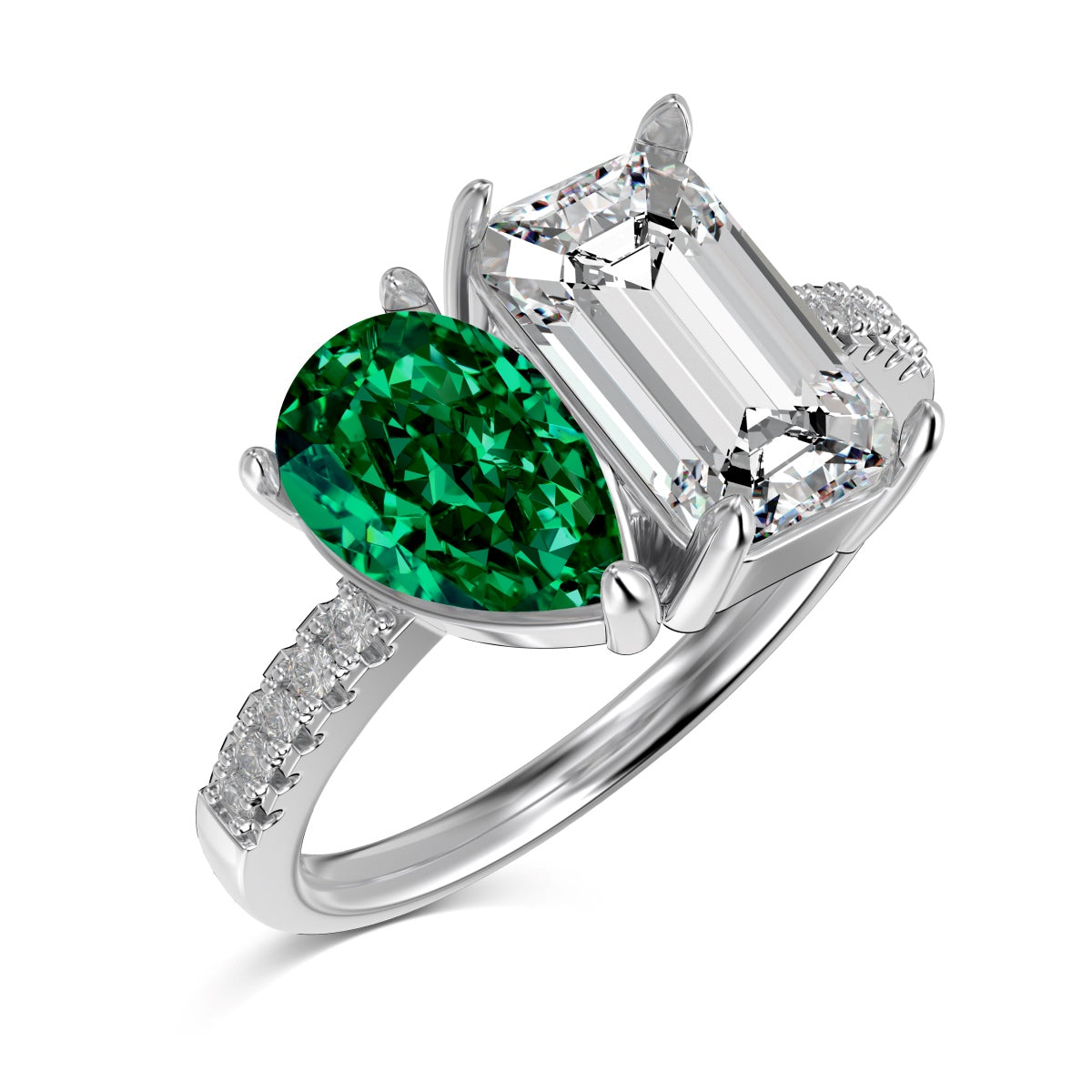Radiant Double Cut Gemstone Ring - Nuriale