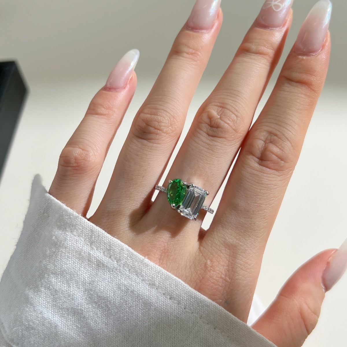 Radiant Double Cut Gemstone Ring - Nuriale