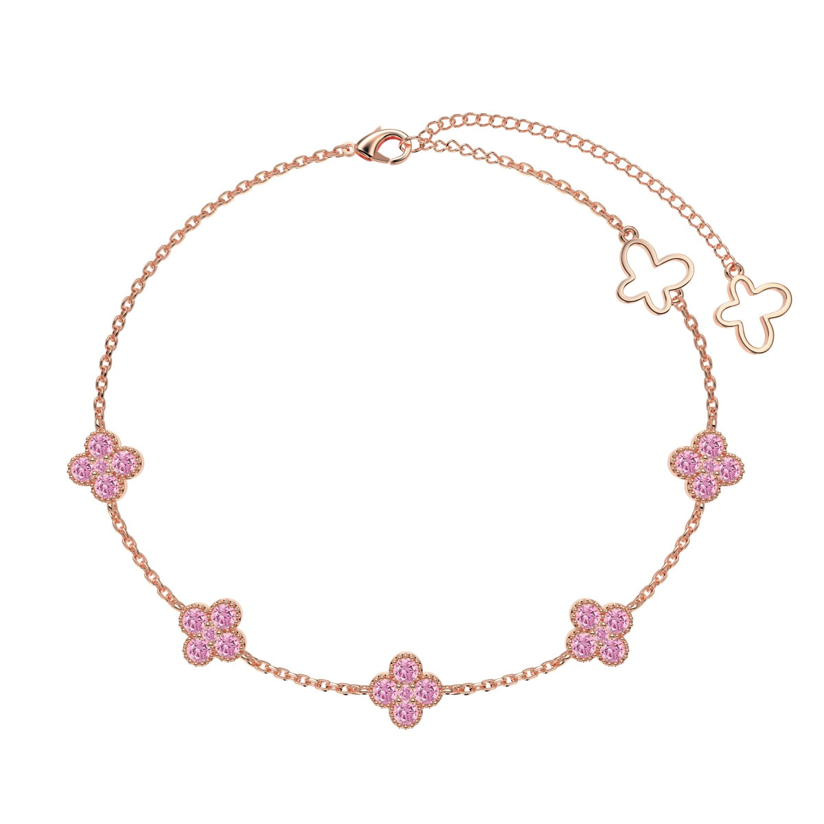Diamond Accent Clover Charm Bracelet - Nuriale