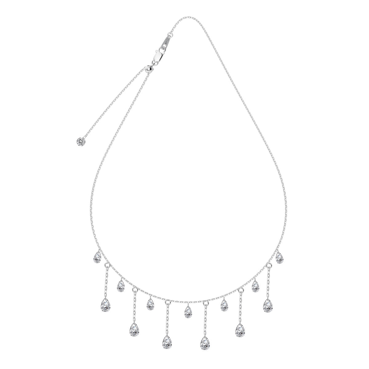 Twinkling Tear Drop Necklace
