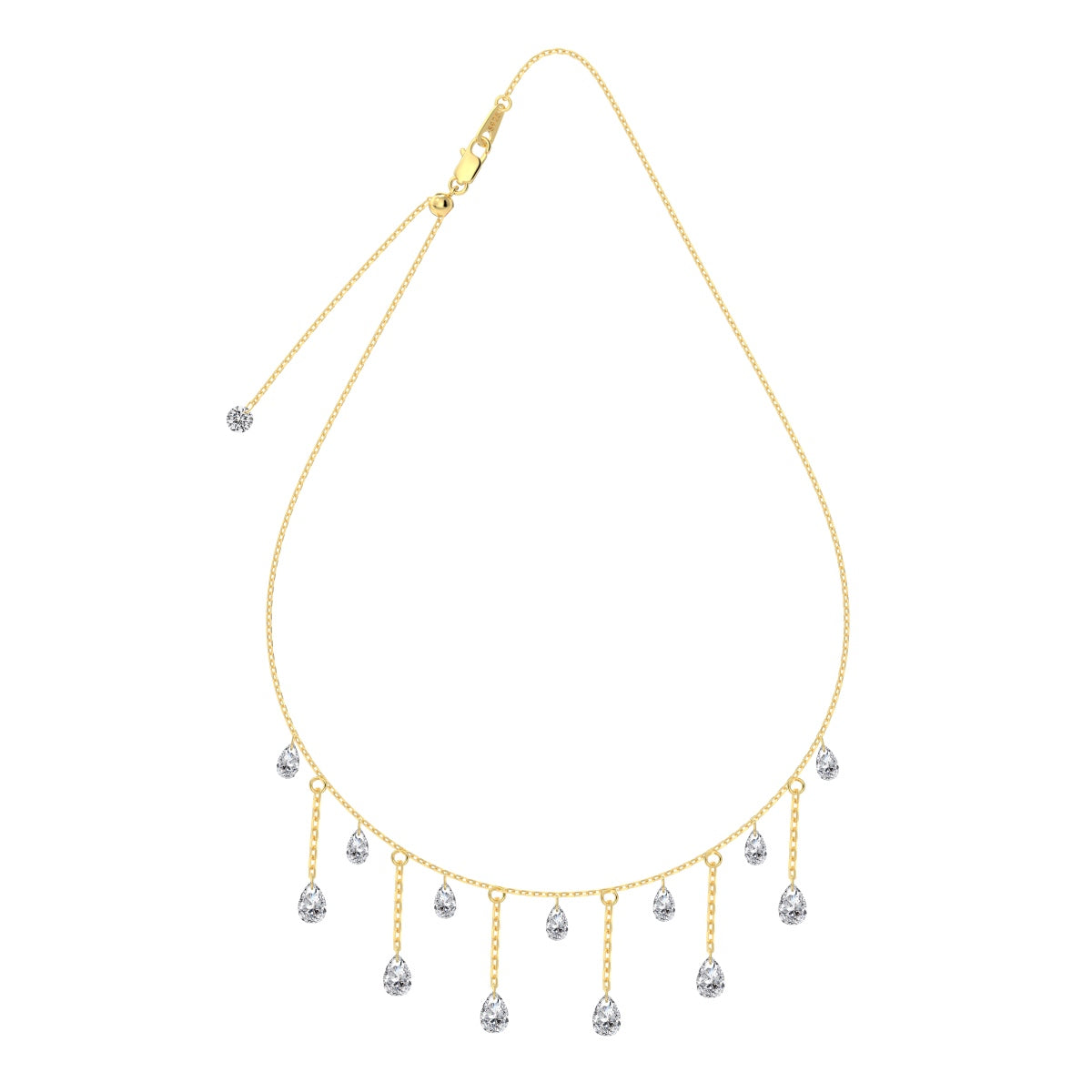 Twinkling Tear Drop Necklace - Nuriale