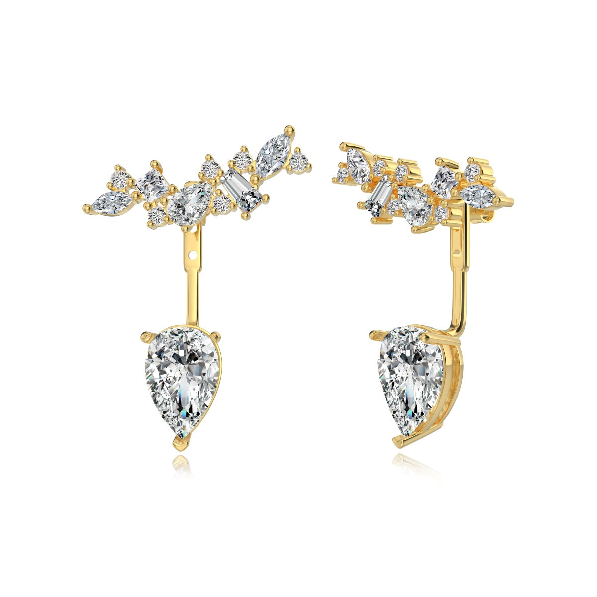 Diamond Ear Crawler Earrings - Nuriale