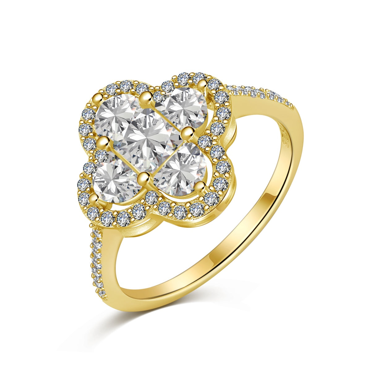 Sparkling Four-Leaf Clover Ring - Nuriale