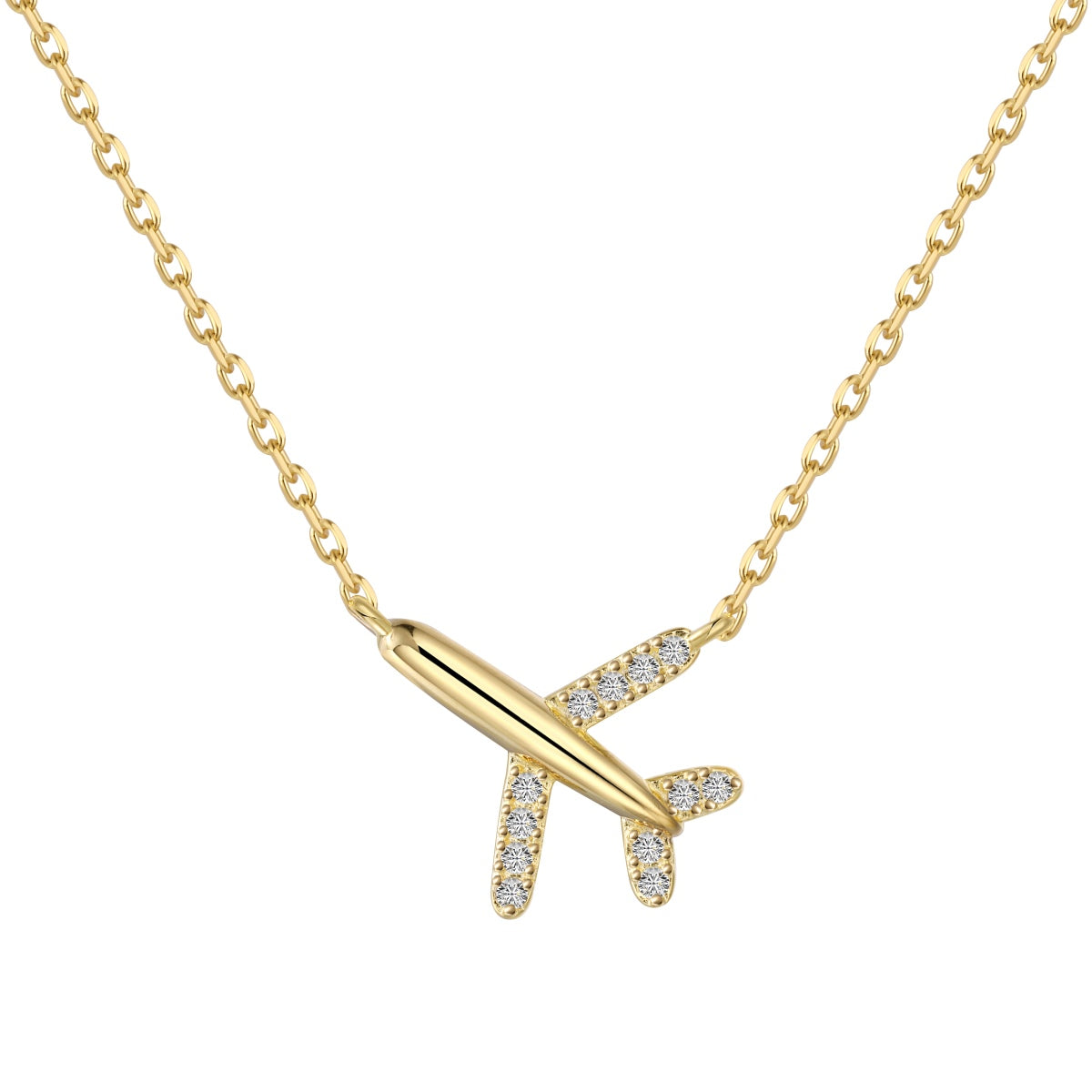 Airplane Pendant Necklace - Stylish Travel Accessory | Nuriale