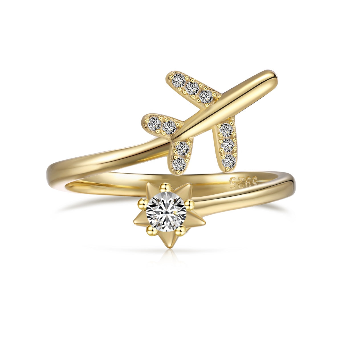 Airplane and Star Ring - Adjustable Chic Design | Nuriale
