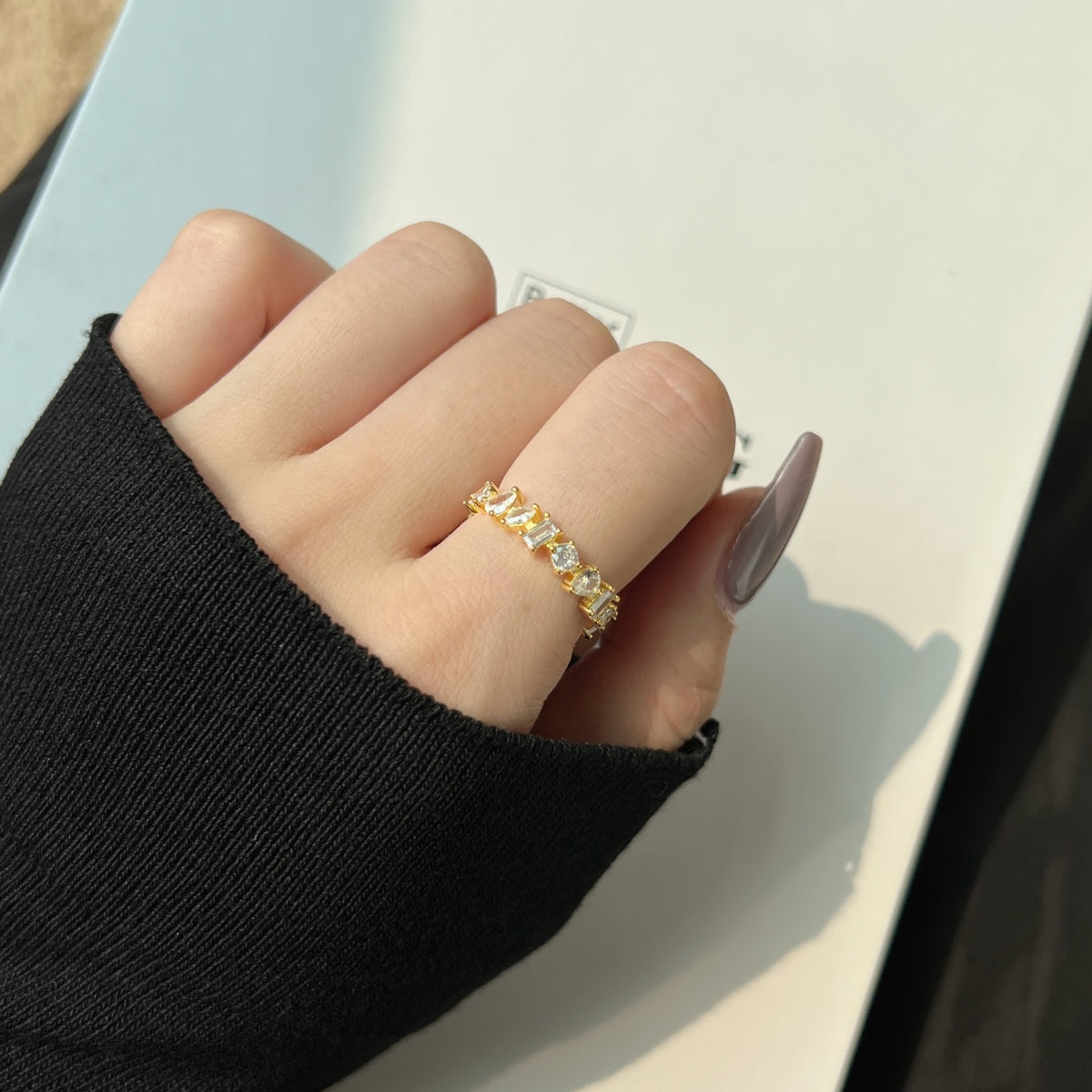 Geometric Baguette Eternity Ring - Nuriale