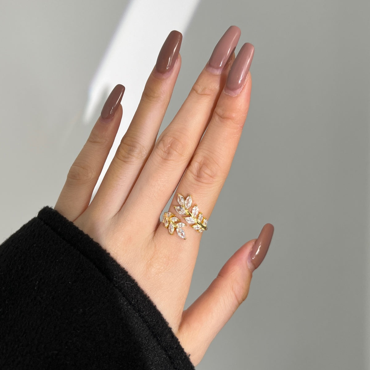 Double Leaf Marquise Adjustable Ring - Nuriale