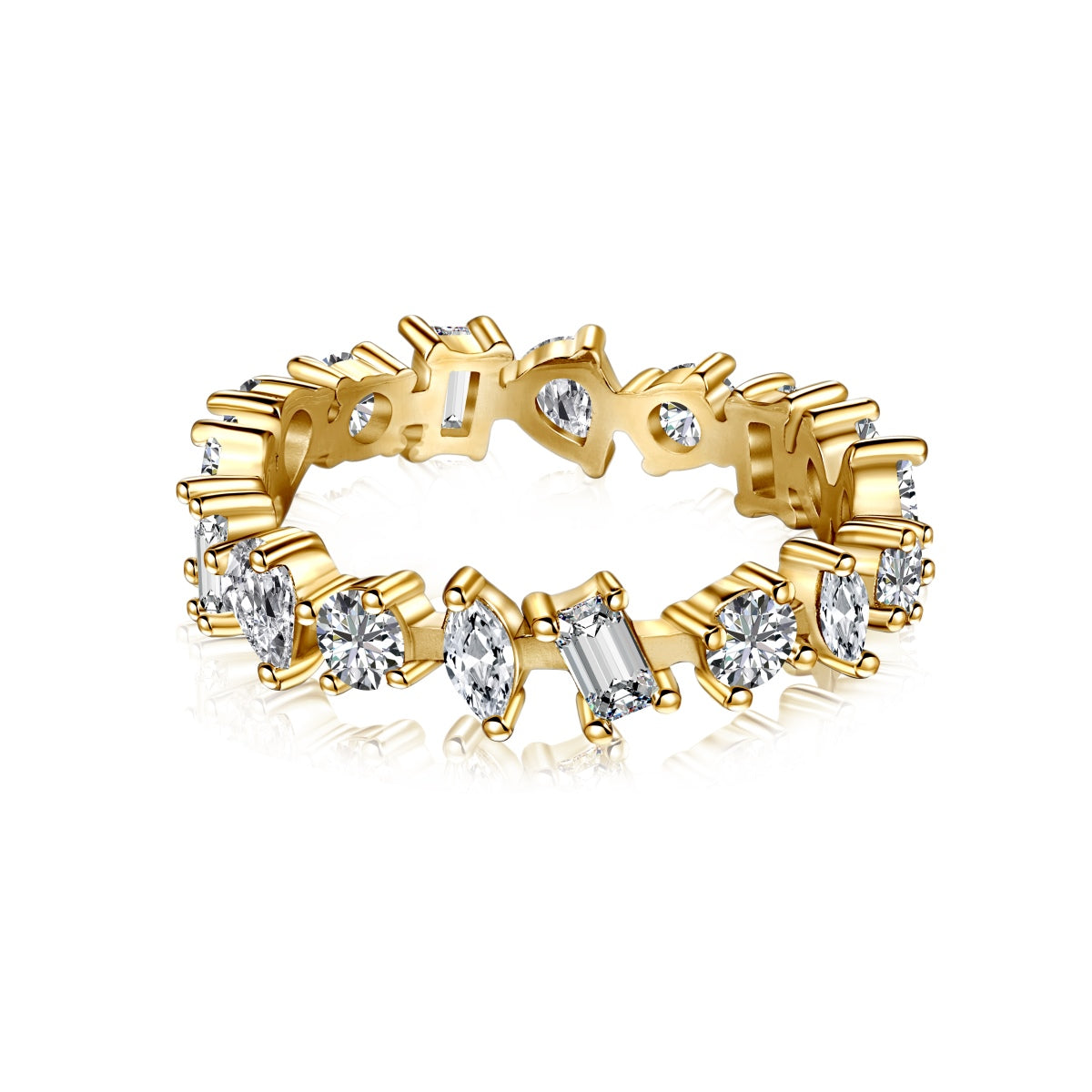 Geometric Baguette Eternity Ring - Nuriale