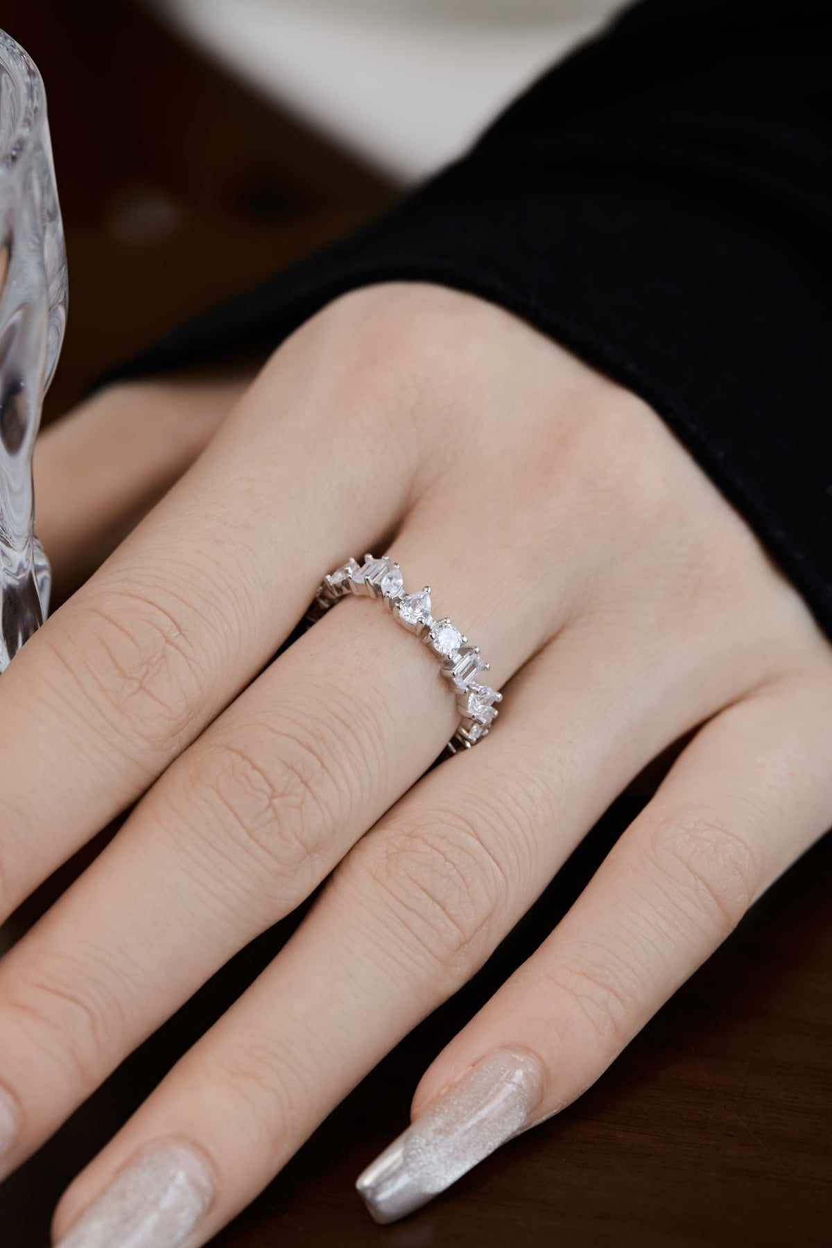 Geometric Baguette Eternity Ring - Nuriale