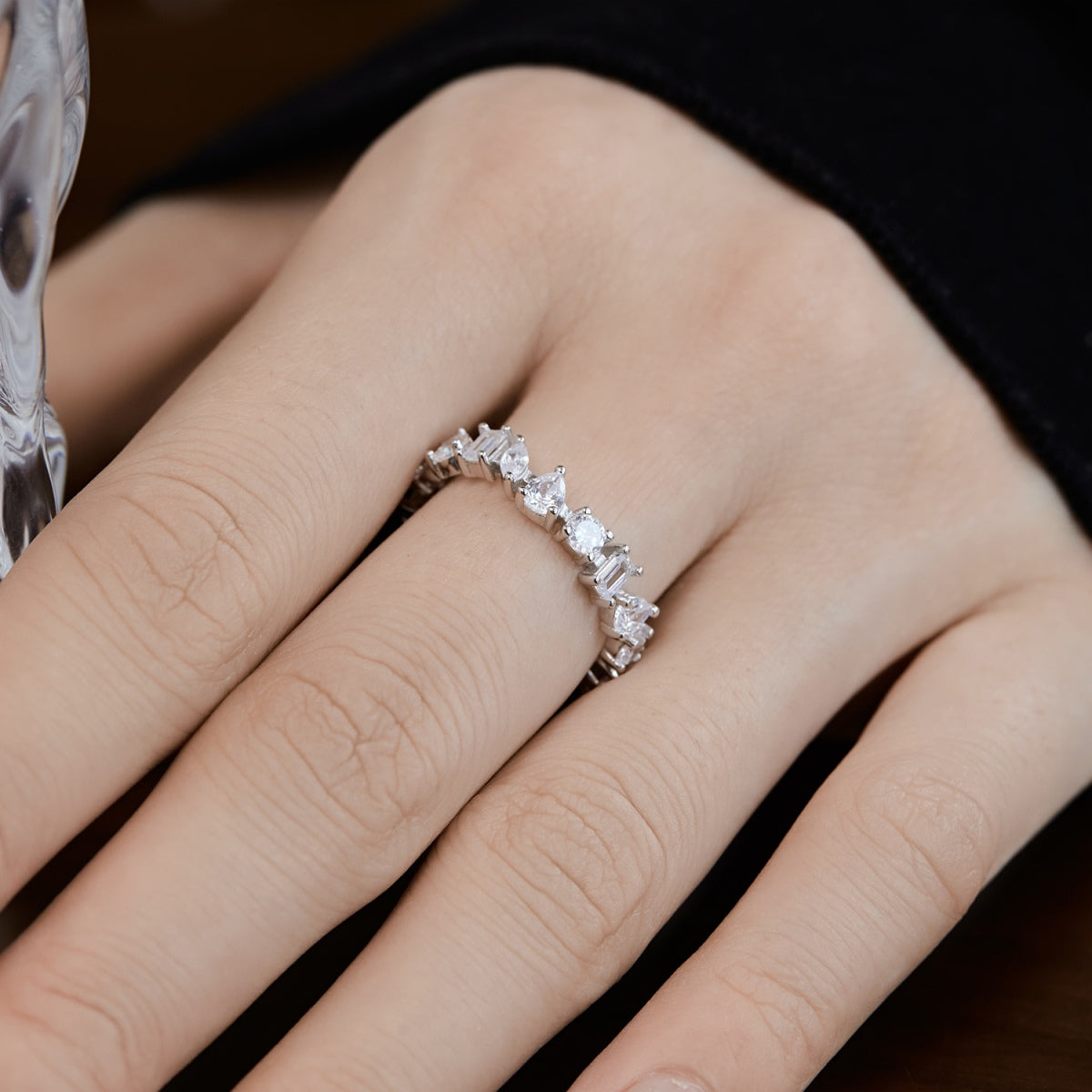 Geometric Baguette Eternity Ring - Nuriale