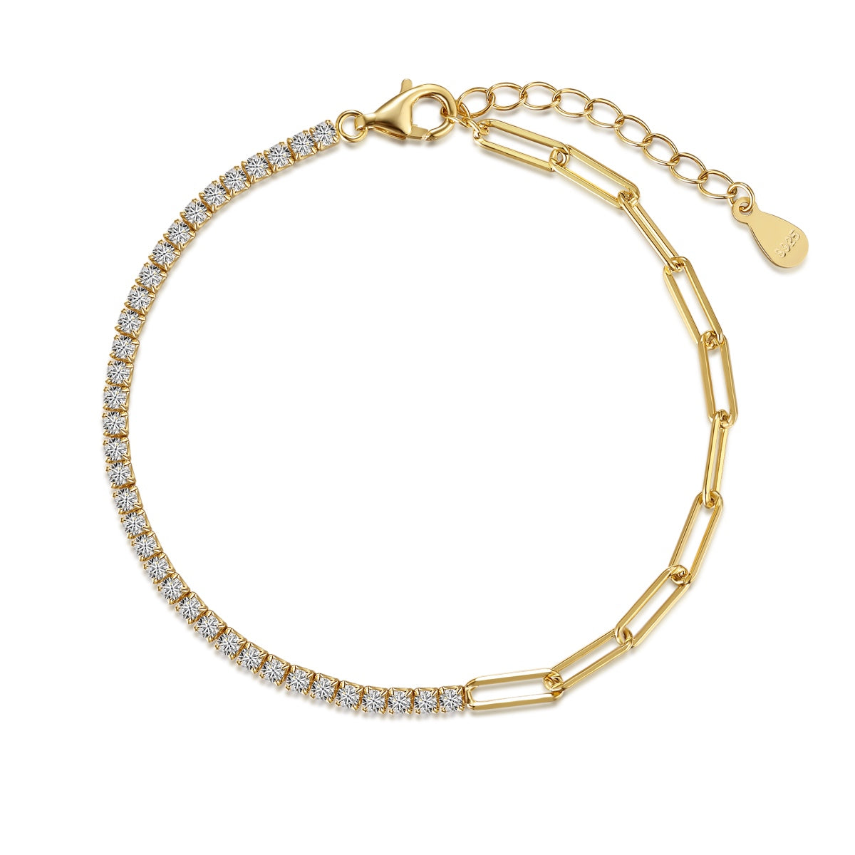 PaperClip Tennis Bracelet - Nuriale