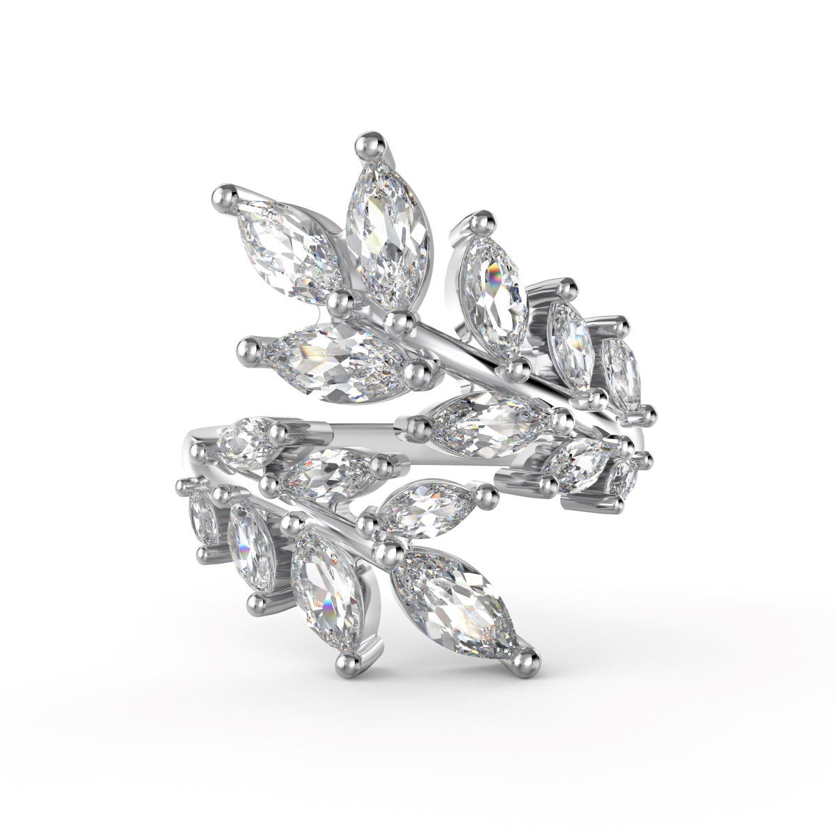 Double Leaf Marquise Adjustable Ring - Nuriale