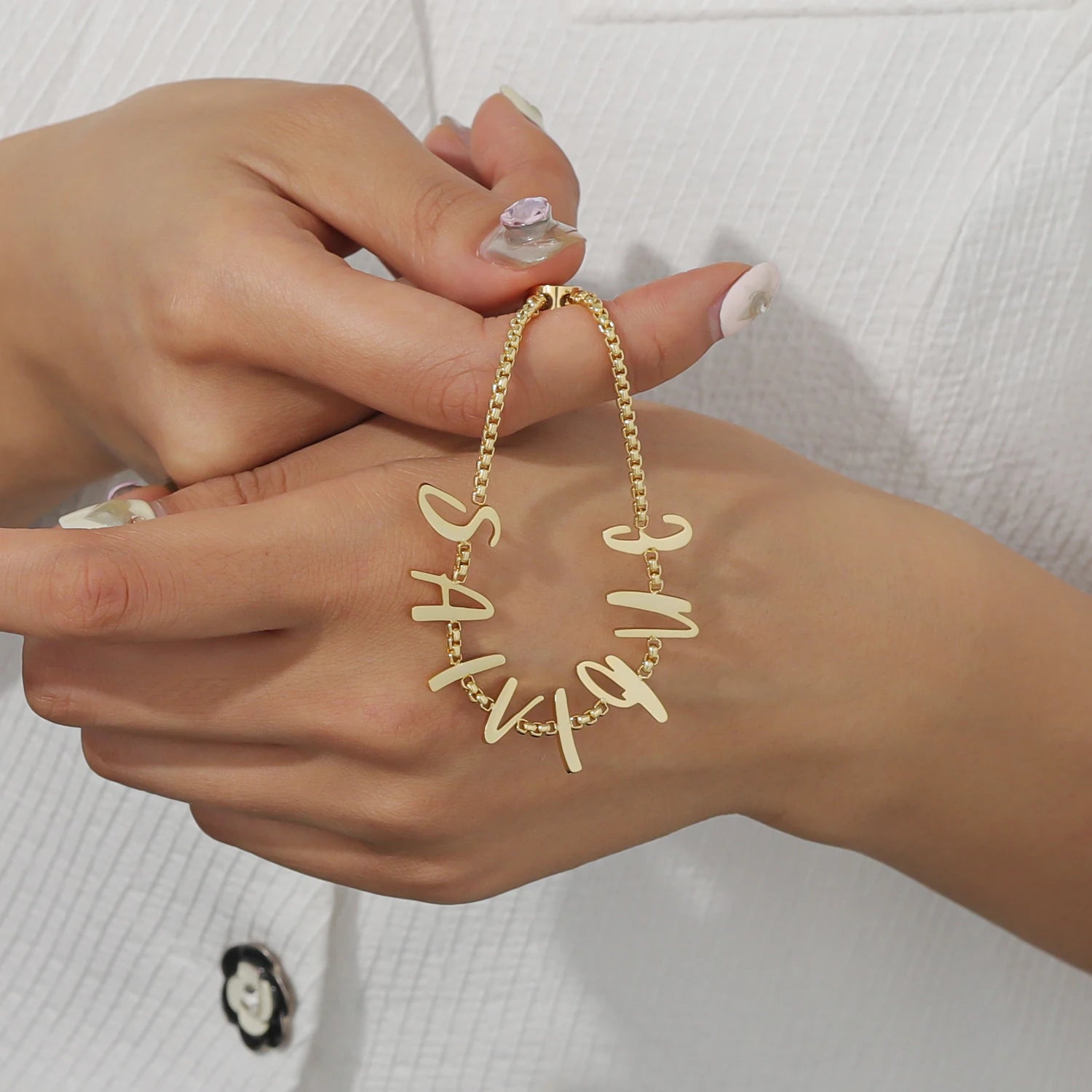 Cascading Custom Letters Name Bracelet - Personalize Your Style | Nuriale