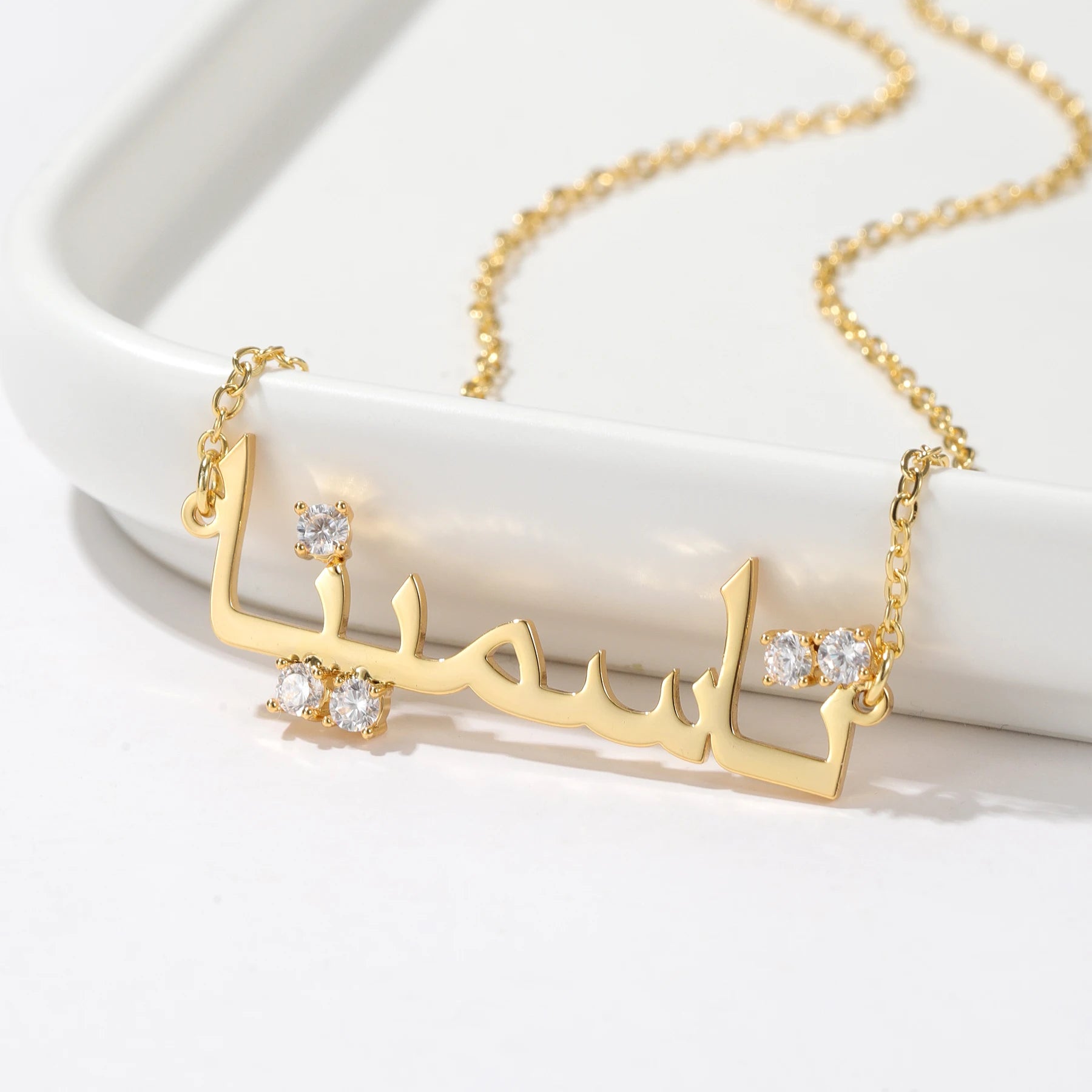 Custom Diamond Accent Name Necklace - Nuriale