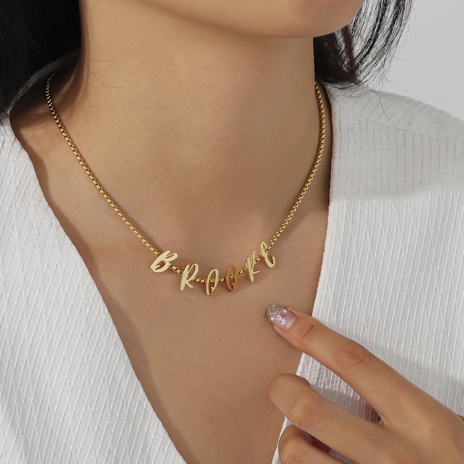 Custom Statement Letter Charm Necklace - Nuriale