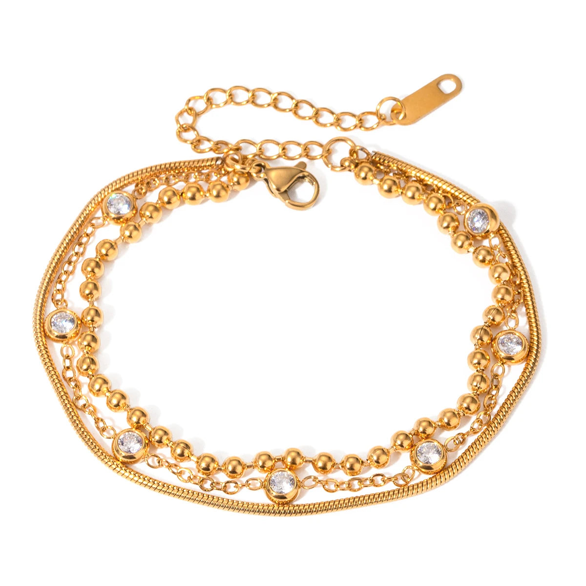 Sparkling Multi-Layer Cubic Zirconia Bracelet - Nuriale
