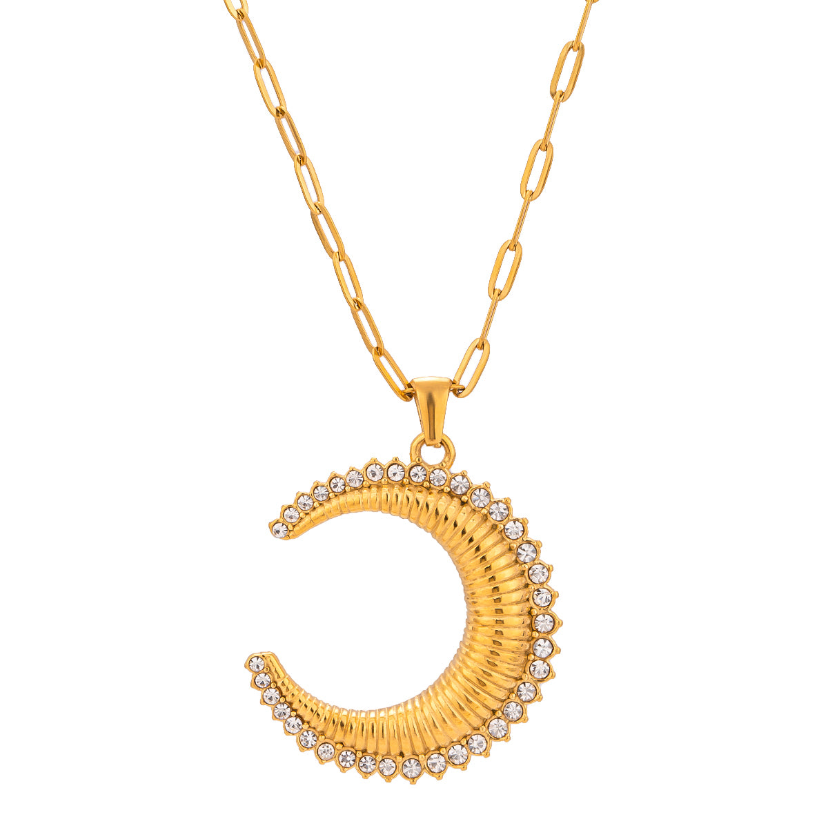 Crecsent Paperclip Necklace - Nuriale