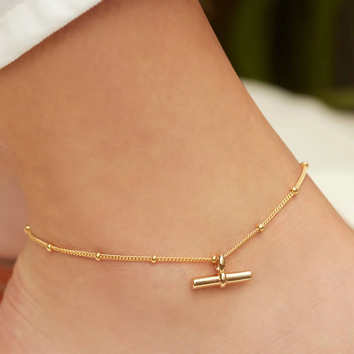 T-Bar Beaded Anklet - Nuriale