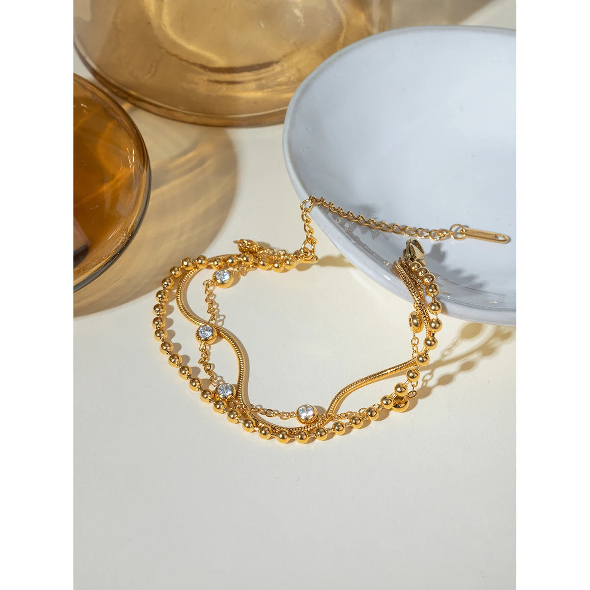 Sparkling Multi-Layer Cubic Zirconia Bracelet - Nuriale