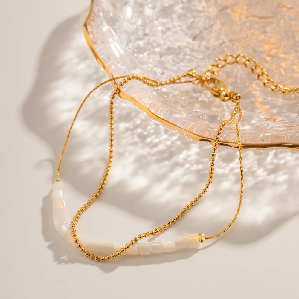 Double Layer Shell Beads Anklet - Nuriale