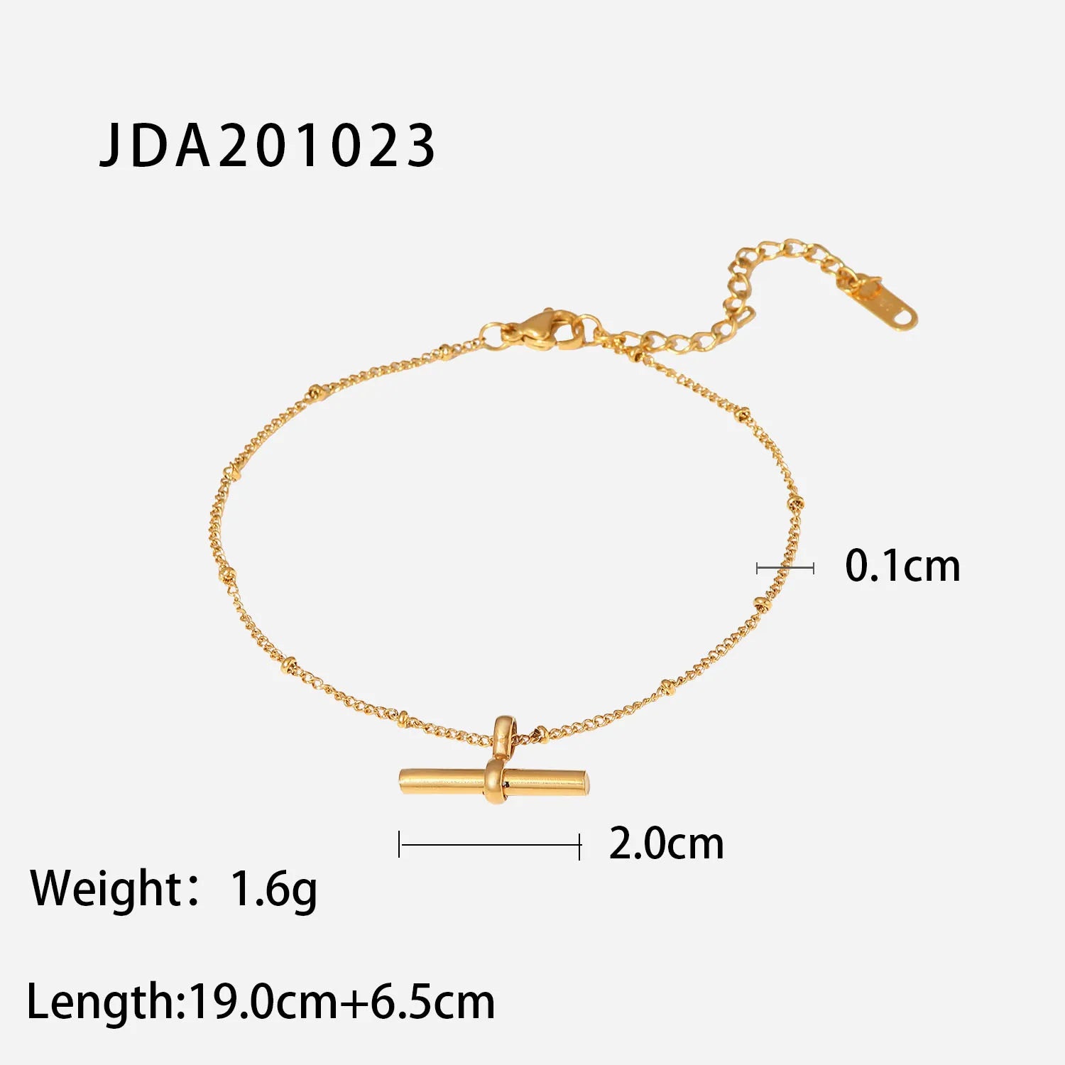T-Bar Beaded Anklet - Nuriale