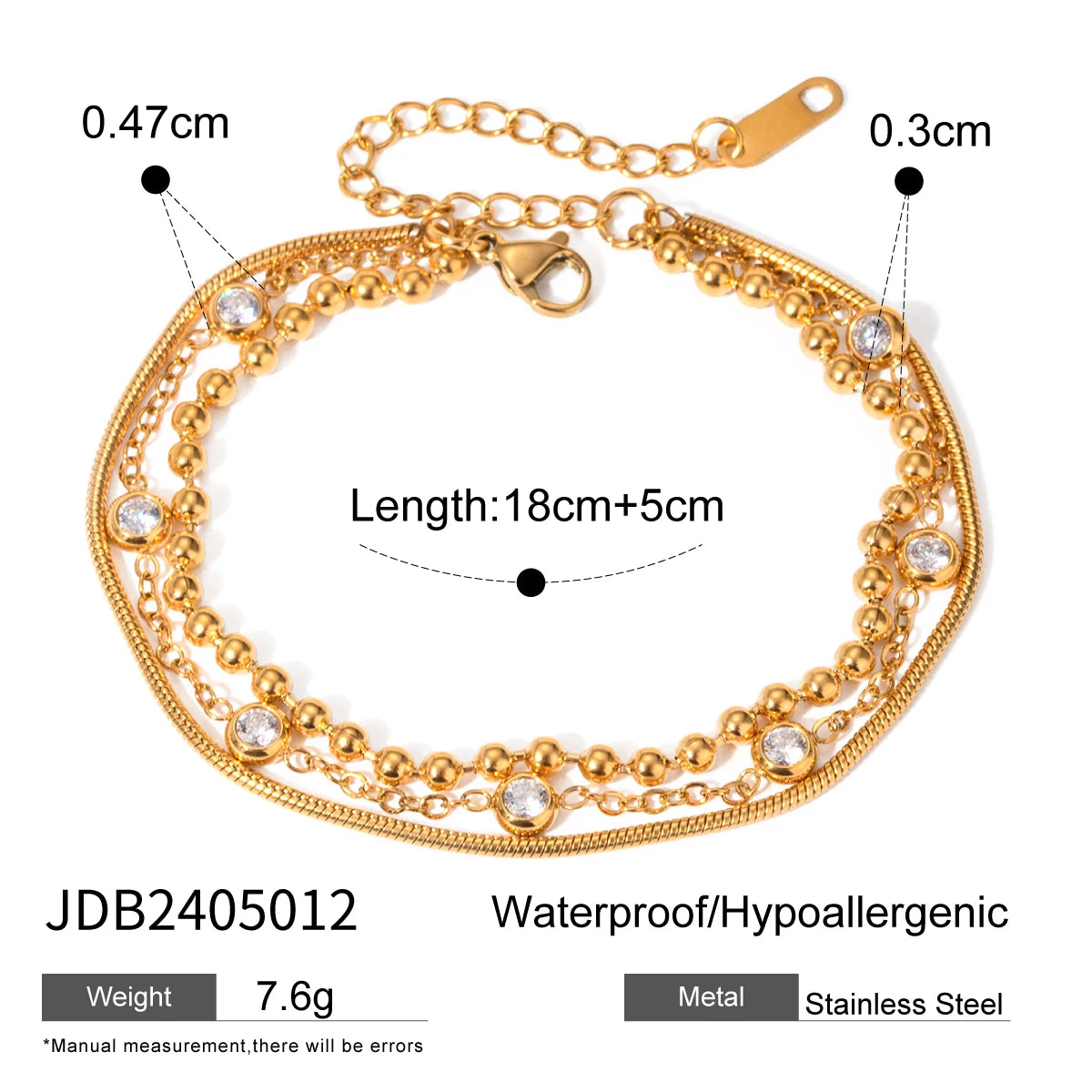 Sparkling Multi-Layer Cubic Zirconia Bracelet - Nuriale