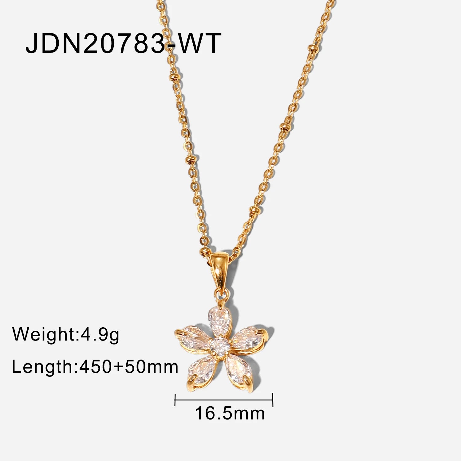 Zirconia Blossom Necklace - Nuriale