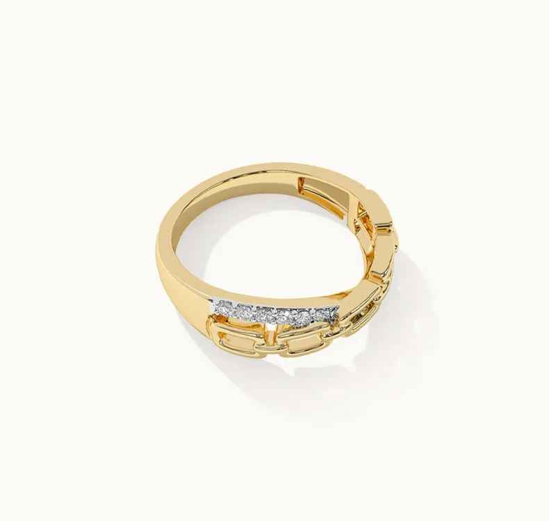 Crystal Chain Band Ring