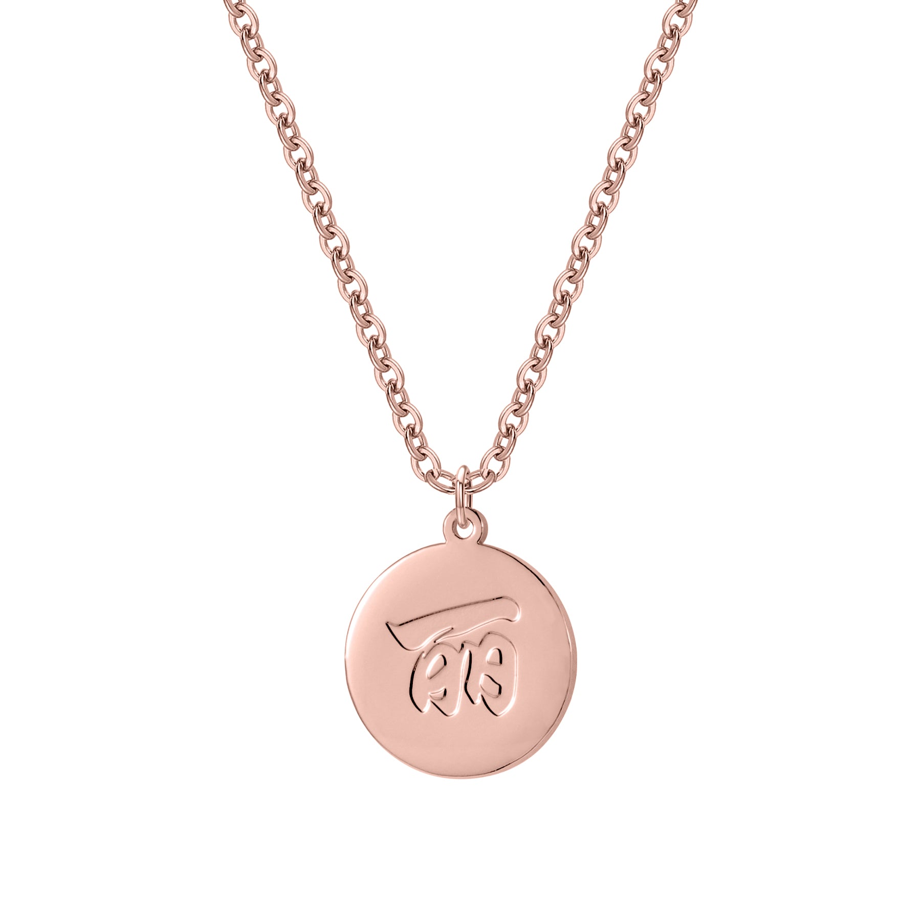 Classic Custom Round Charm Letter Necklace - Nuriale