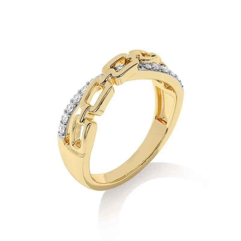 Crystal Chain Band Ring