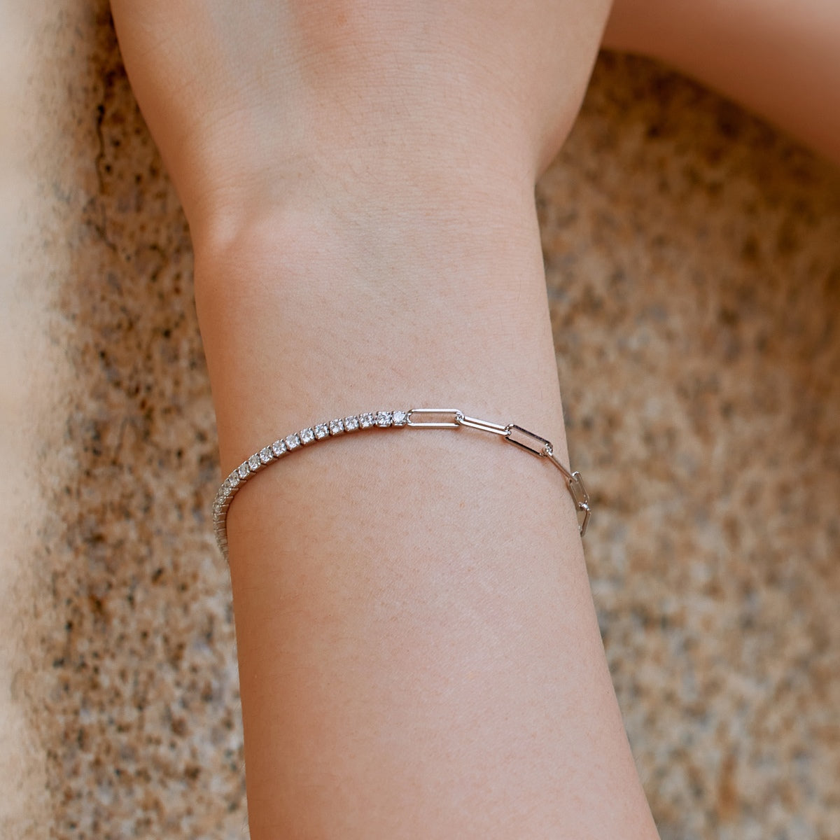 PaperClip Tennis Bracelet - Nuriale