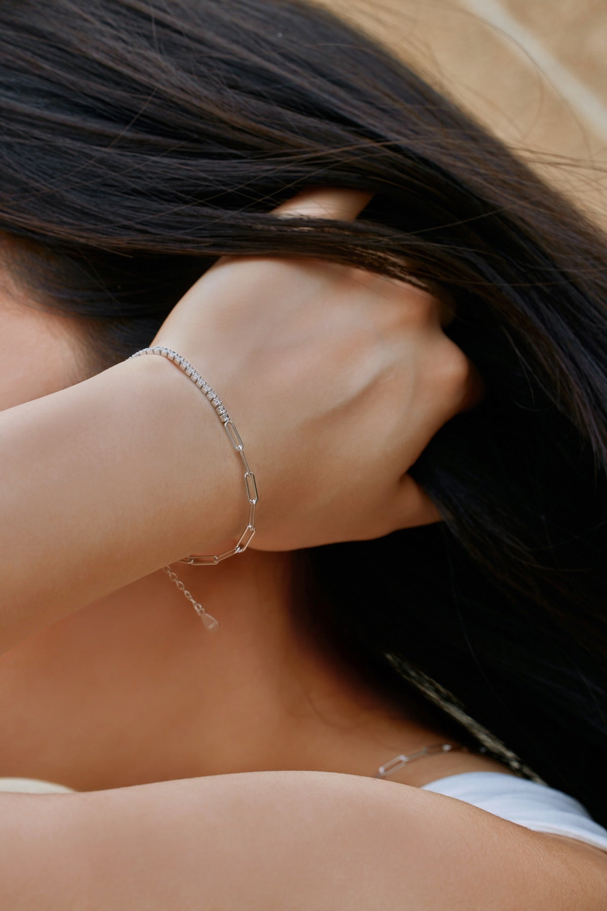 PaperClip Tennis Bracelet - Nuriale