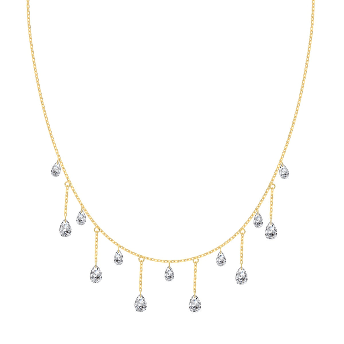 Twinkling Tear Drop Necklace