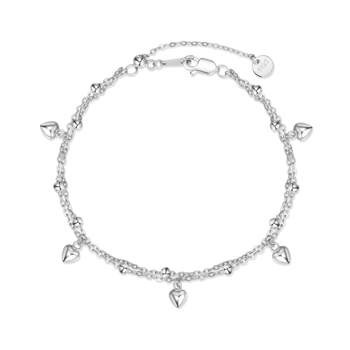 Layered Whisper Heart Bracelet