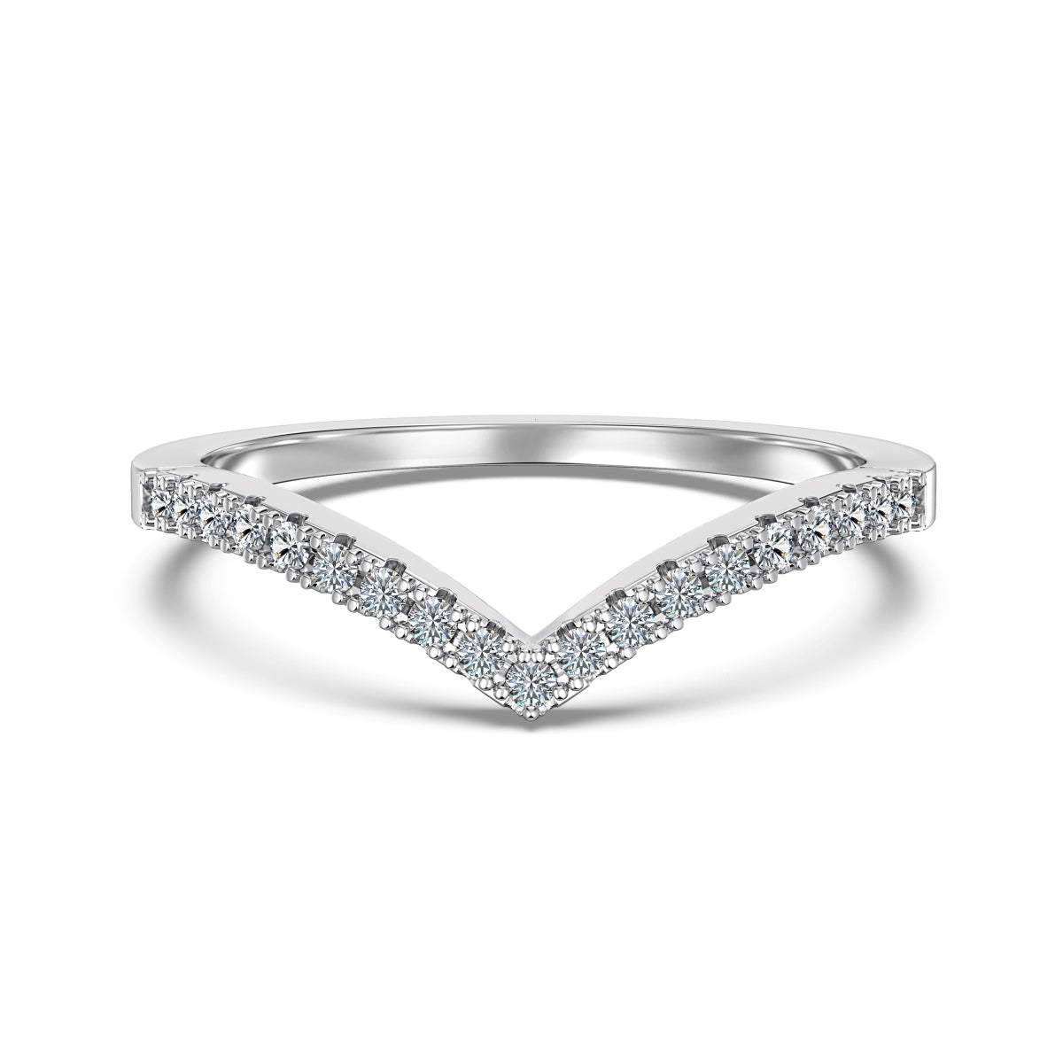 Sparkling Wishbone Ring